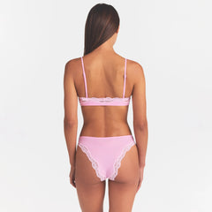FITS EVERYBODY LACE SCOOP BRALETTE | BUBBLE GUM TONAL
