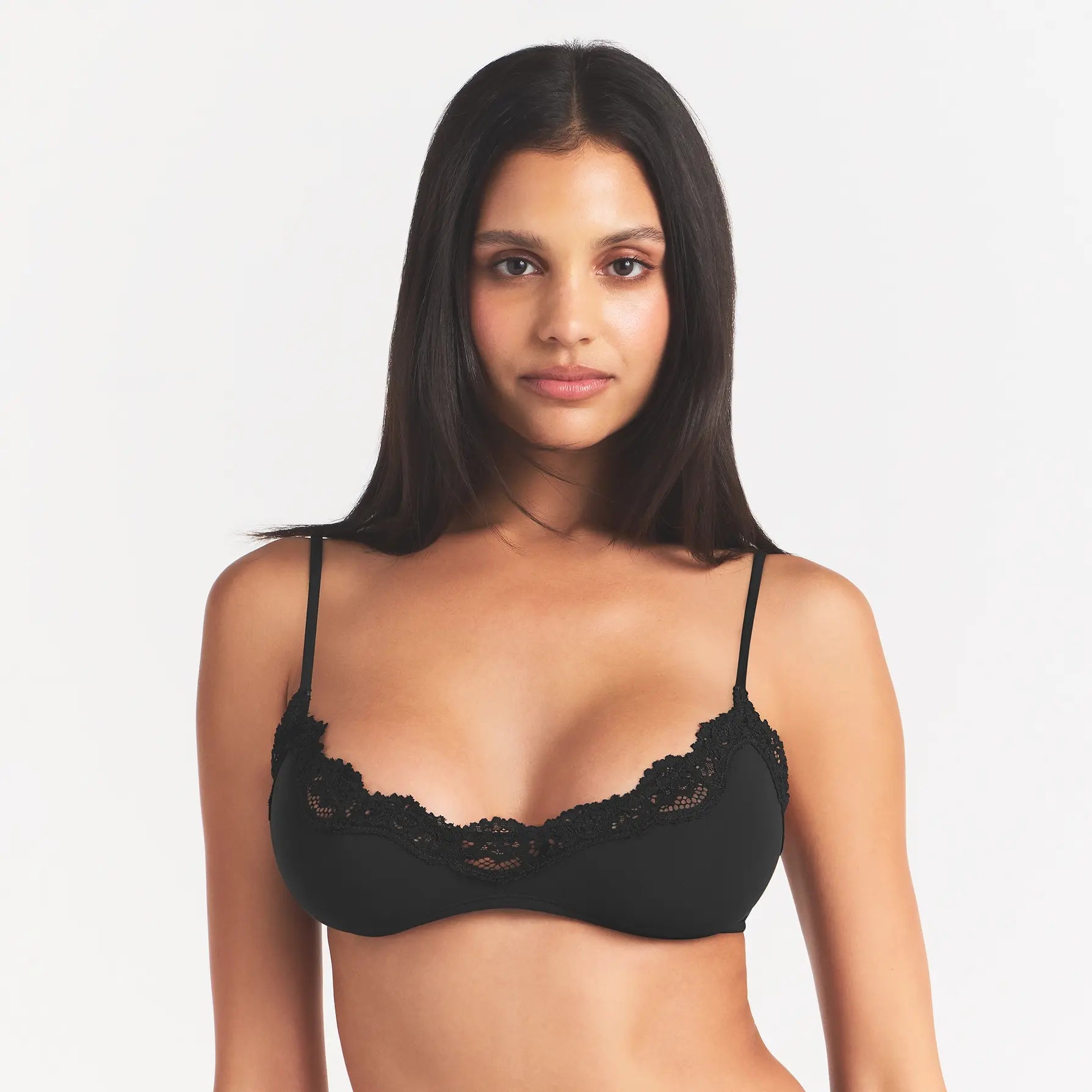 FITS EVERYBODY LACE SCOOP BRALETTE | ONYX