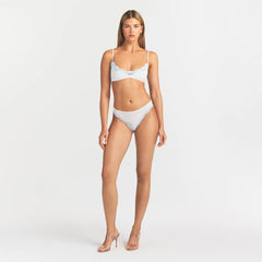 FITS EVERYBODY LACE SCOOP BRALETTE | SLATE PIN DOT PRINT