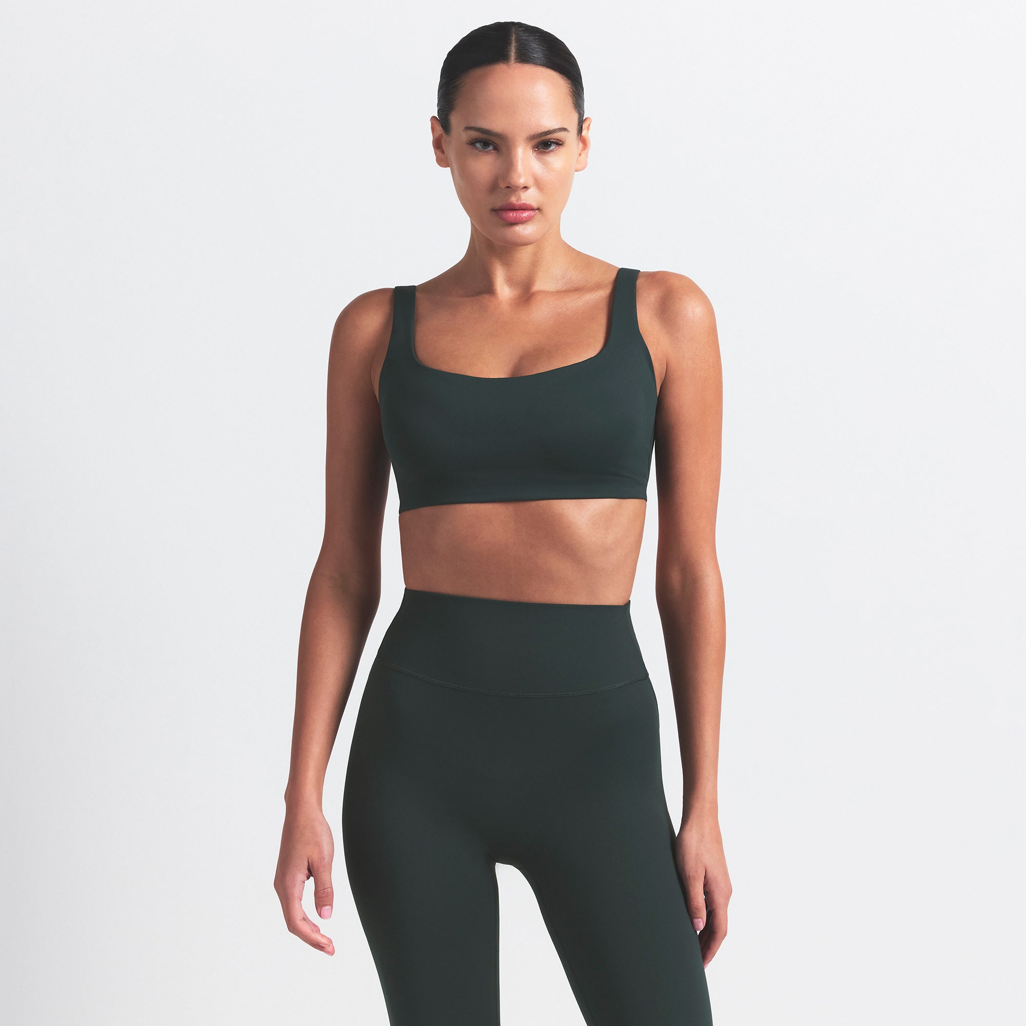 NikeSKIMS MATTE SCOOP NECK BRA | DARK TEAL