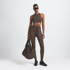 NikeSKIMS MATTE HIGH NECK BRA | DARK SEPIA