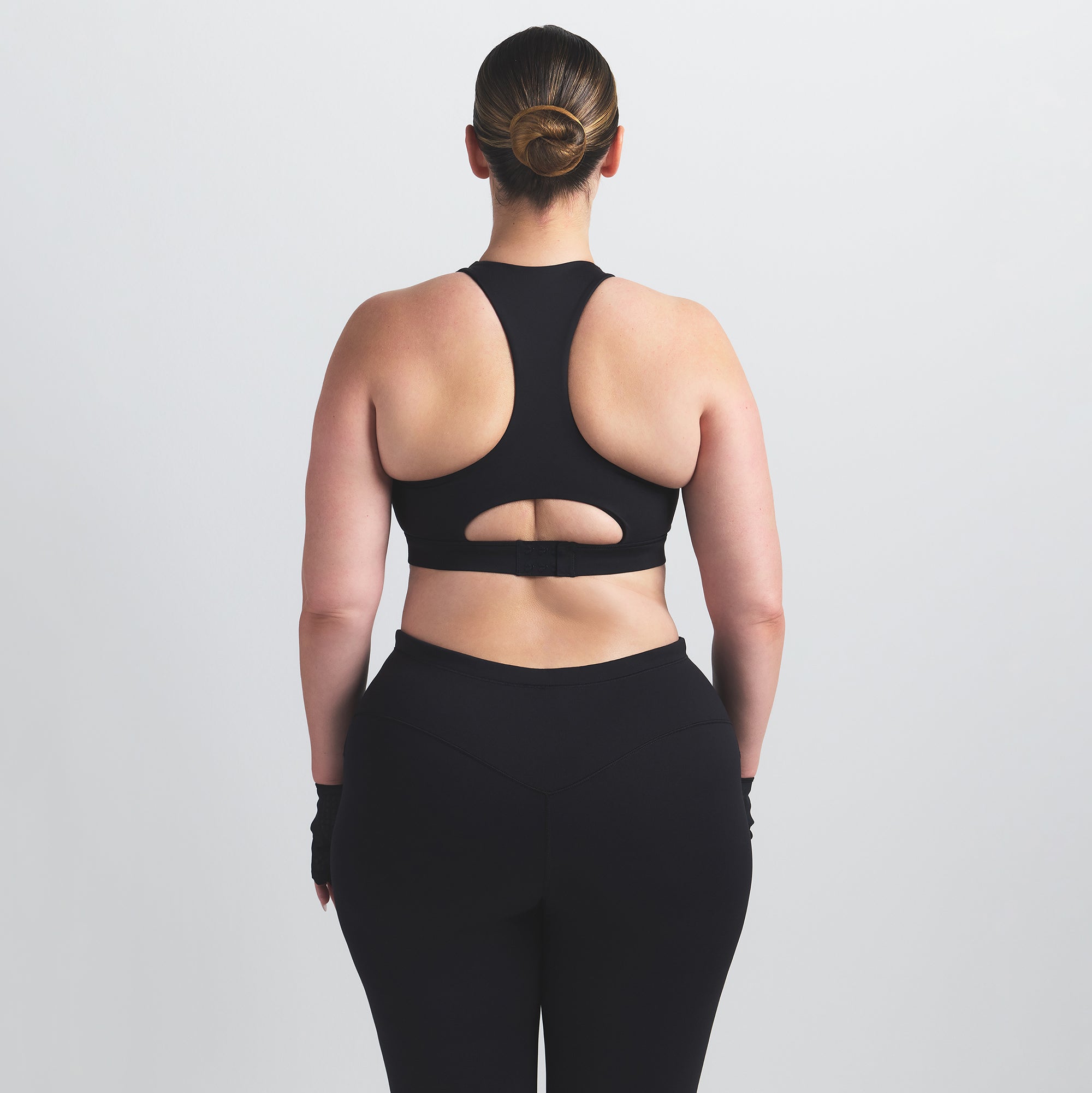 NikeSKIMS MATTE HIGH NECK BRA | OBSIDIAN