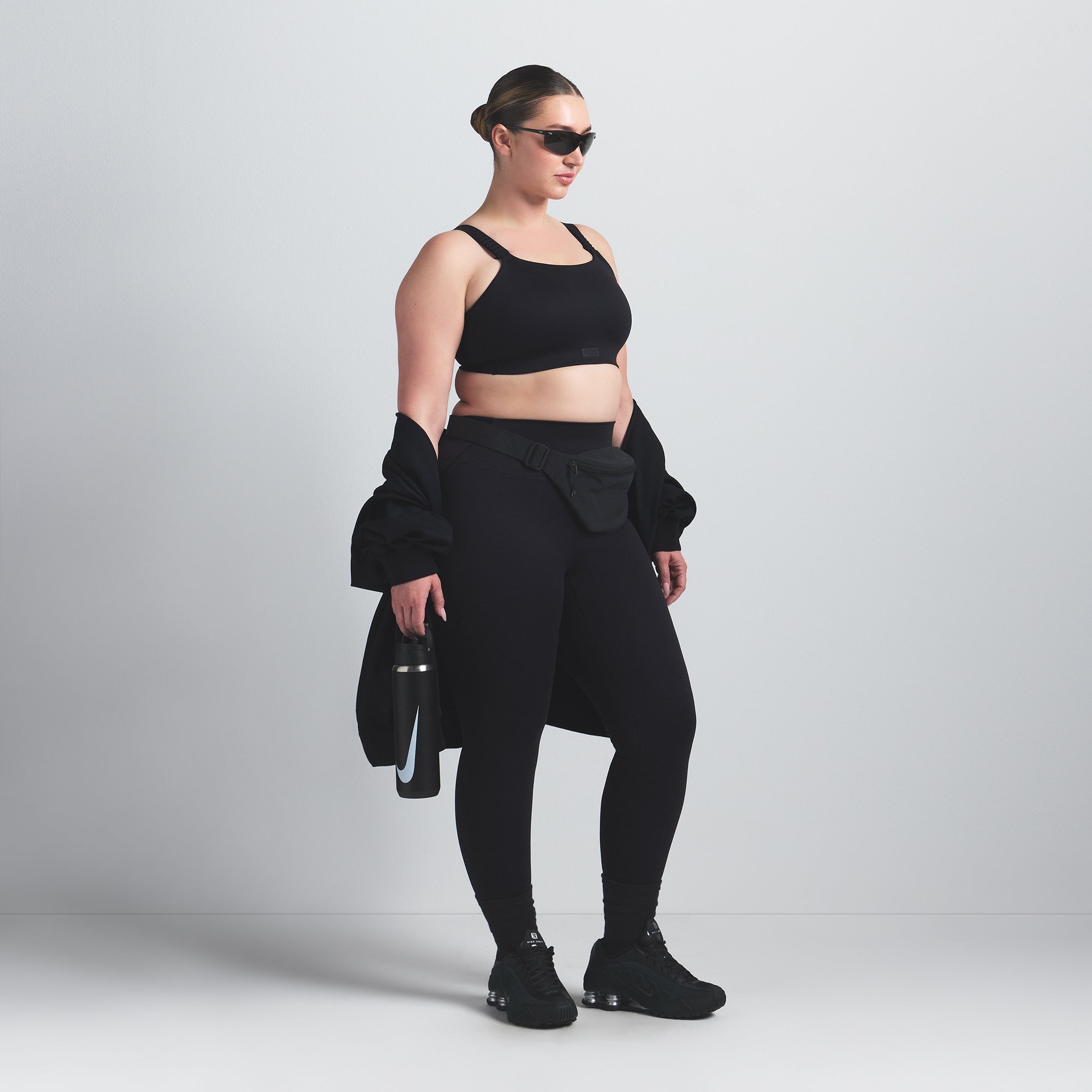 NikeSKIMS MATTE WIDE STRAP BRA | OBSIDIAN