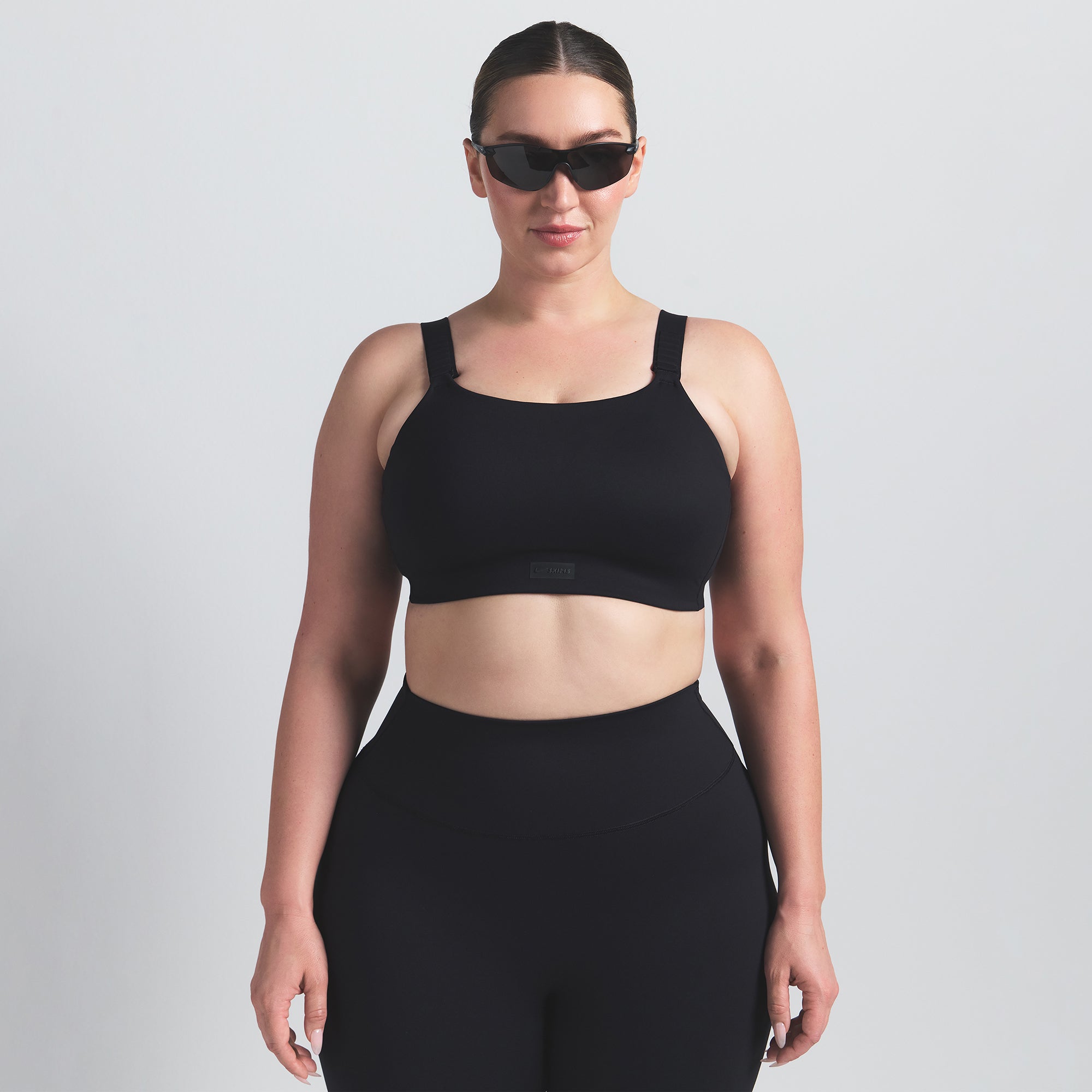 NikeSKIMS MATTE WIDE STRAP BRA | OBSIDIAN