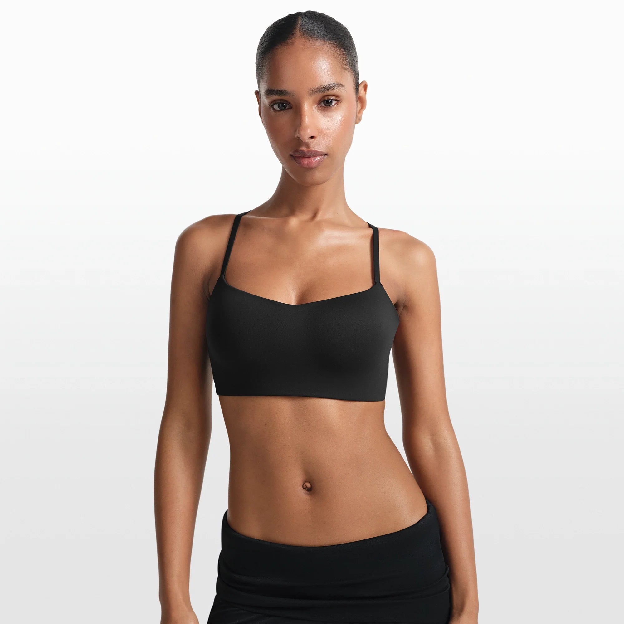 NikeSKIMS MATTE CONTOUR CAMI BRA | OBSIDIAN