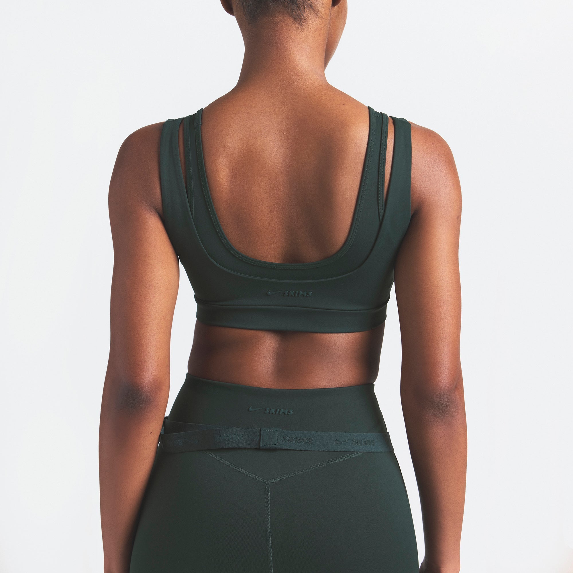 NikeSKIMS MATTE DOUBLE STRAP SCOOP BRA | DARK TEAL