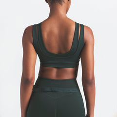 NikeSKIMS MATTE DOUBLE STRAP SCOOP BRA | DARK TEAL