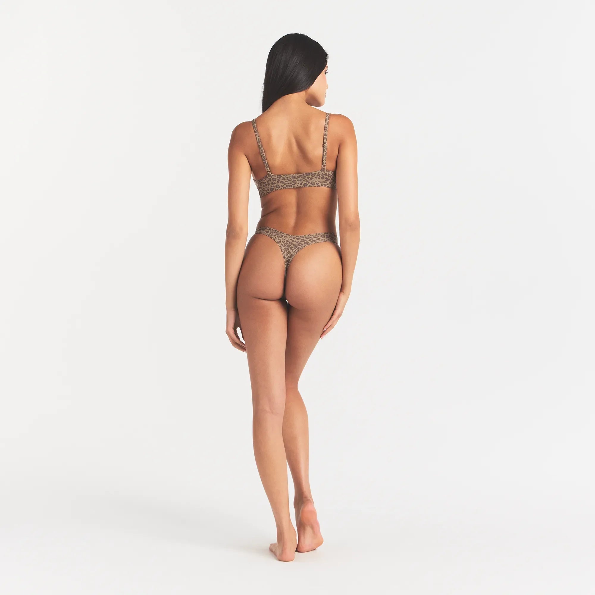FITS EVERYBODY TRIANGLE BRALETTE | DESERT LEOPARD INK PRINT