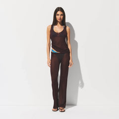 SLINKY KNIT LOW RISE PANT | CURRANT