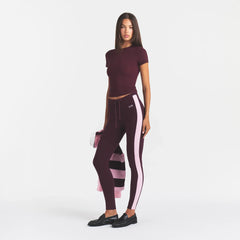 OUTDOOR HIGH-WAISTED LEGGING | CURRANT PEONY CONTRAST