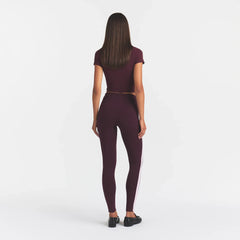 OUTDOOR HIGH-WAISTED LEGGING | CURRANT PEONY CONTRAST