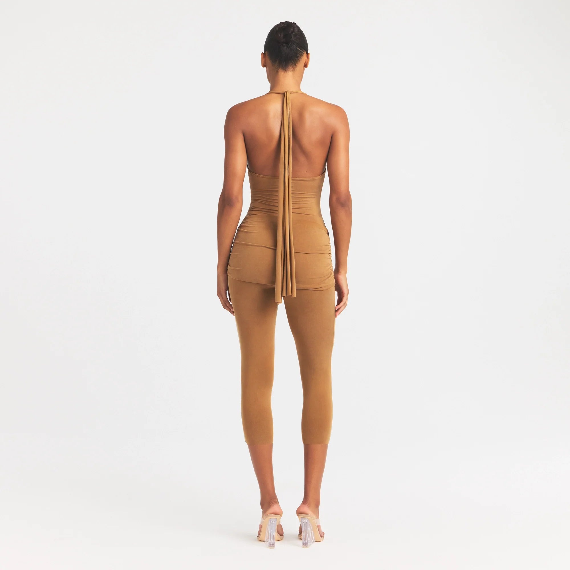 CUPRO JERSEY WRAP CAPRI | ALMOND