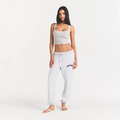 COTTON FLEECE LOGO CLASSIC JOGGER | LIGHT HEATHER GREY WITH ONYX LOGO