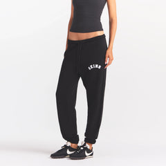 COTTON FLEECE CLASSIC JOGGER | ONYX SNOW ARCHED SKIMS LOGO