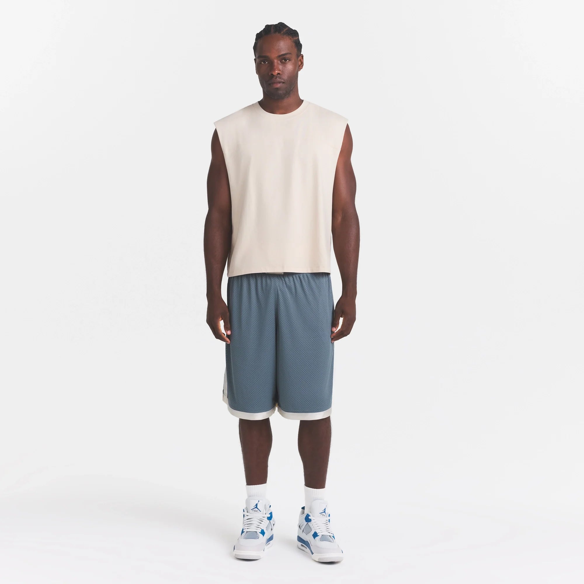 MESH APPAREL MENS LONG SHORT | ZIRCON
