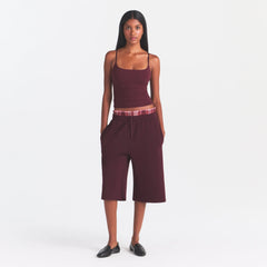 COTTON FLEECE LONG SHORT | CURRANT