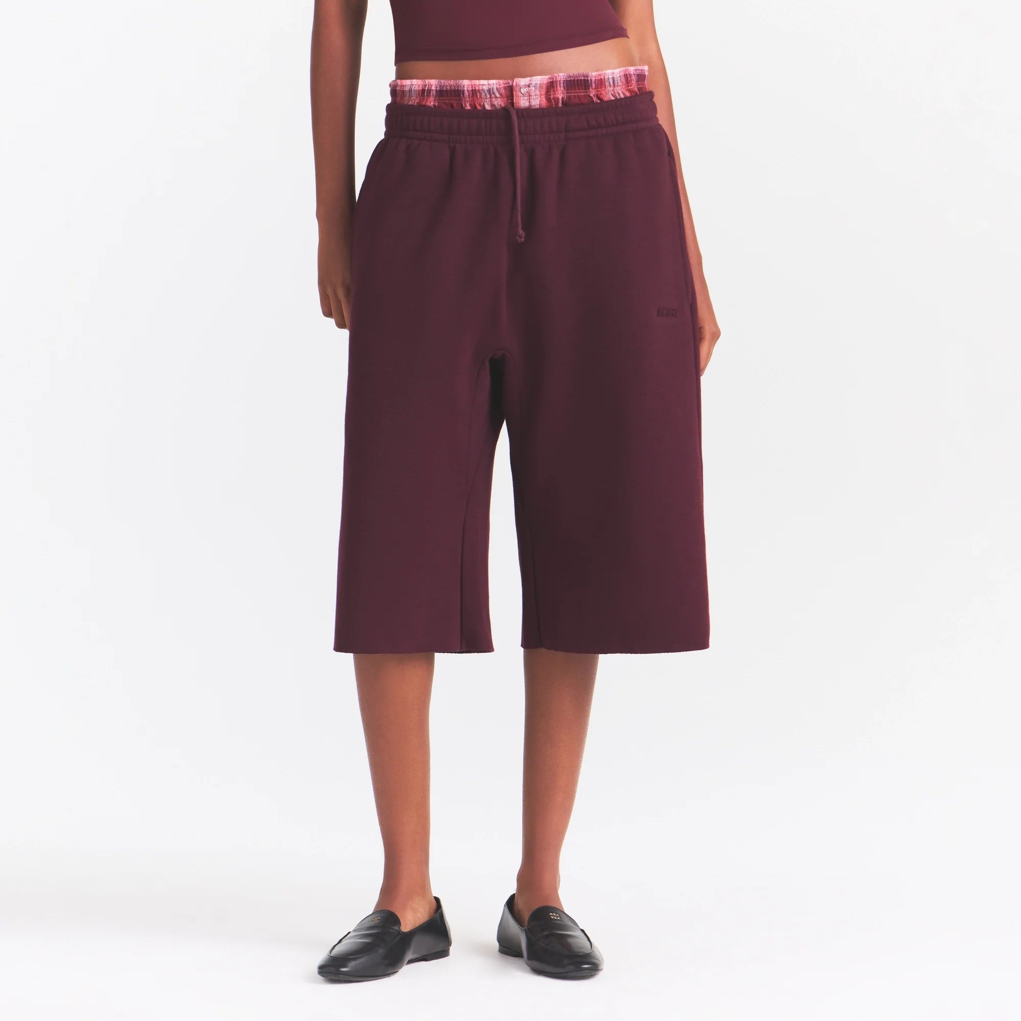 COTTON FLEECE LONG SHORT | CURRANT