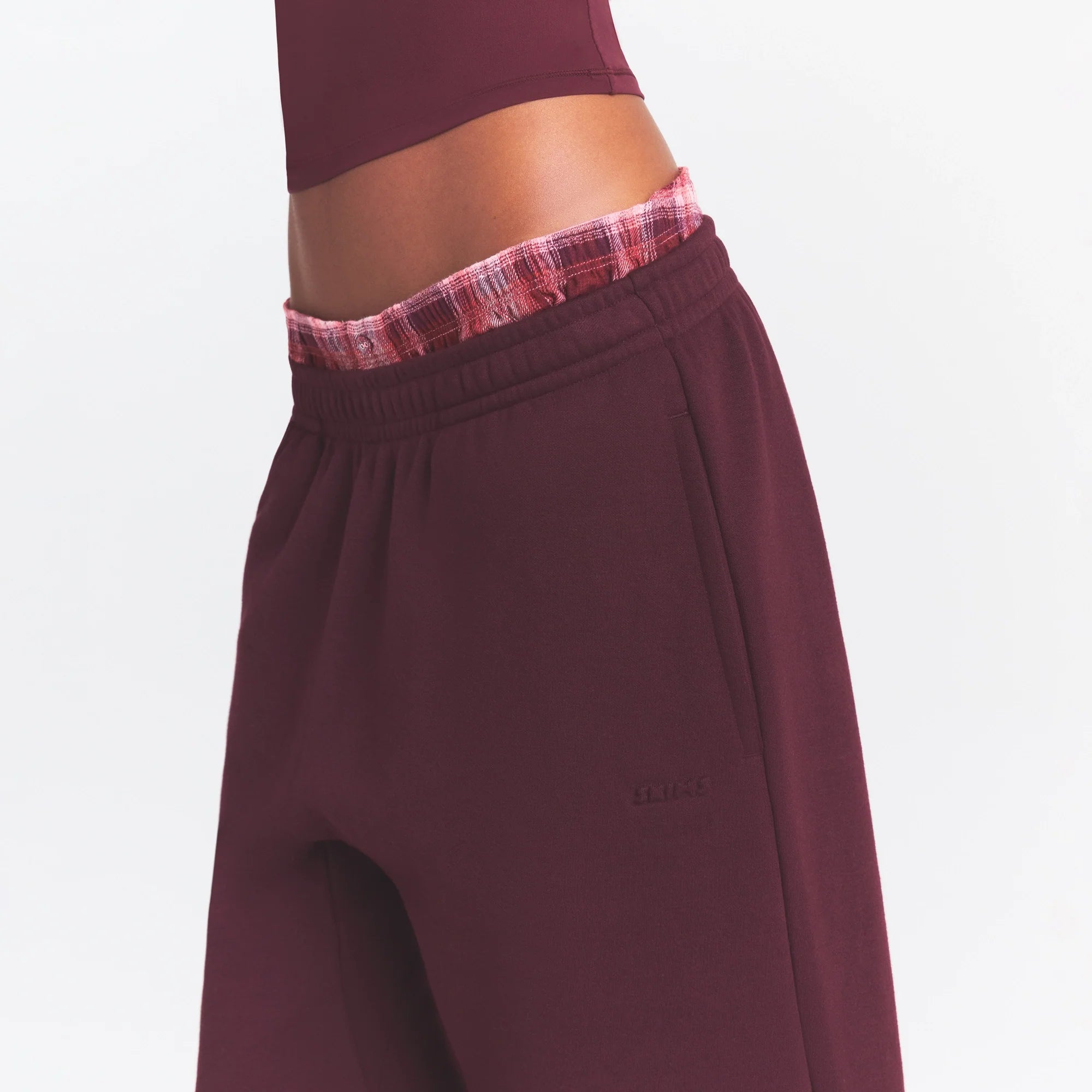 COTTON FLEECE LONG SHORT | CURRANT