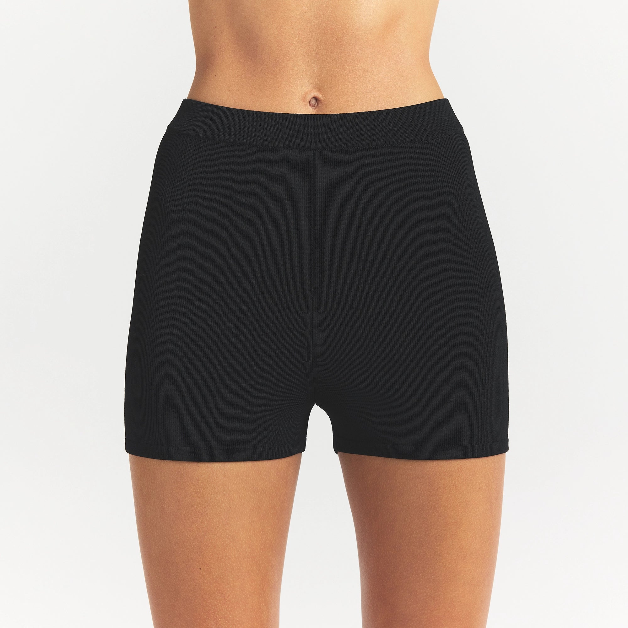 REFINED KNIT HIGH-WAISTED SHORT | OBSIDIAN