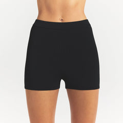 REFINED KNIT HIGH-WAISTED SHORT | OBSIDIAN