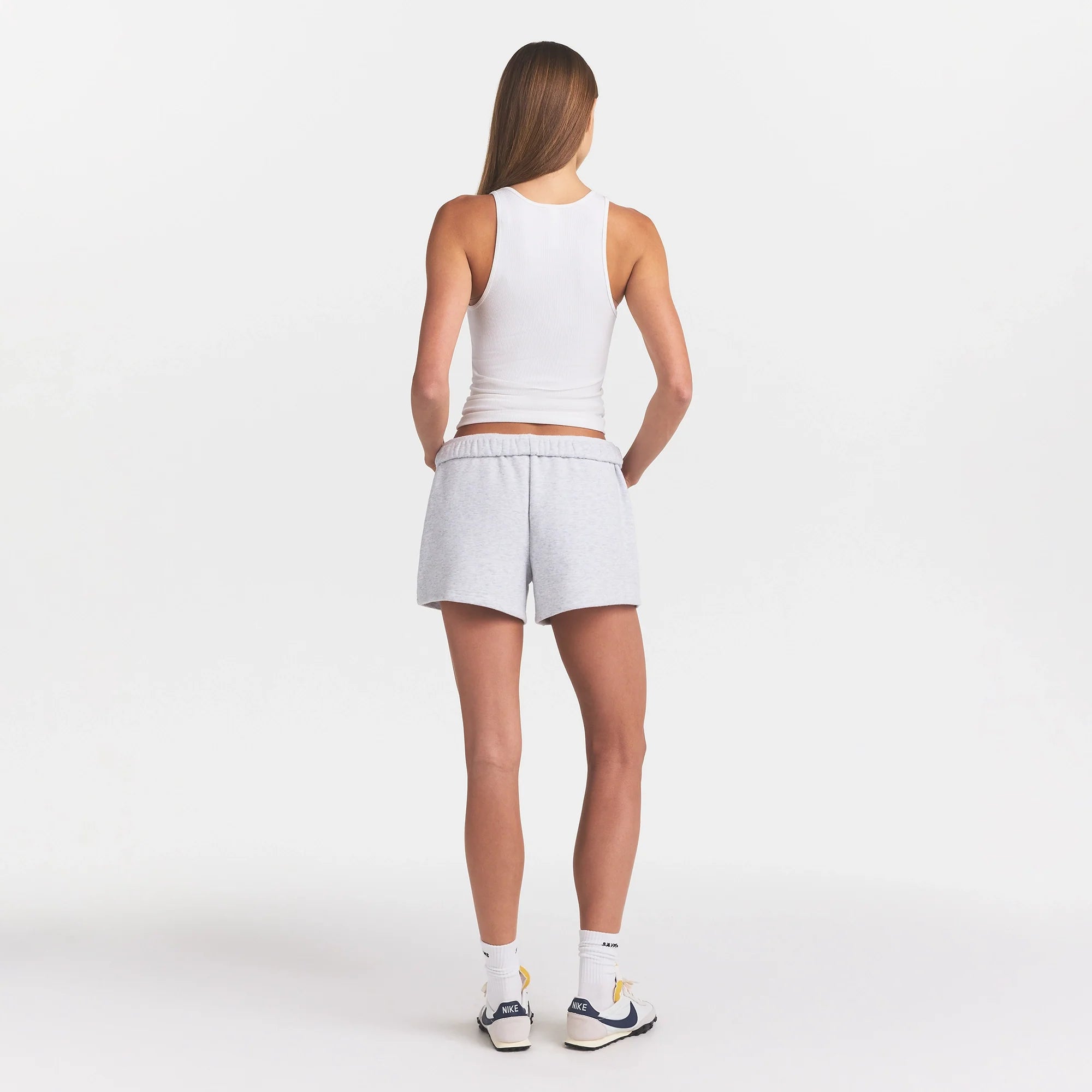 COTTON FLEECE CLASSIC SHORT | LIGHT HEATHER GREY