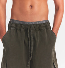 WOVEN MENS RELAXED CARGO SHORT | JUNGLE