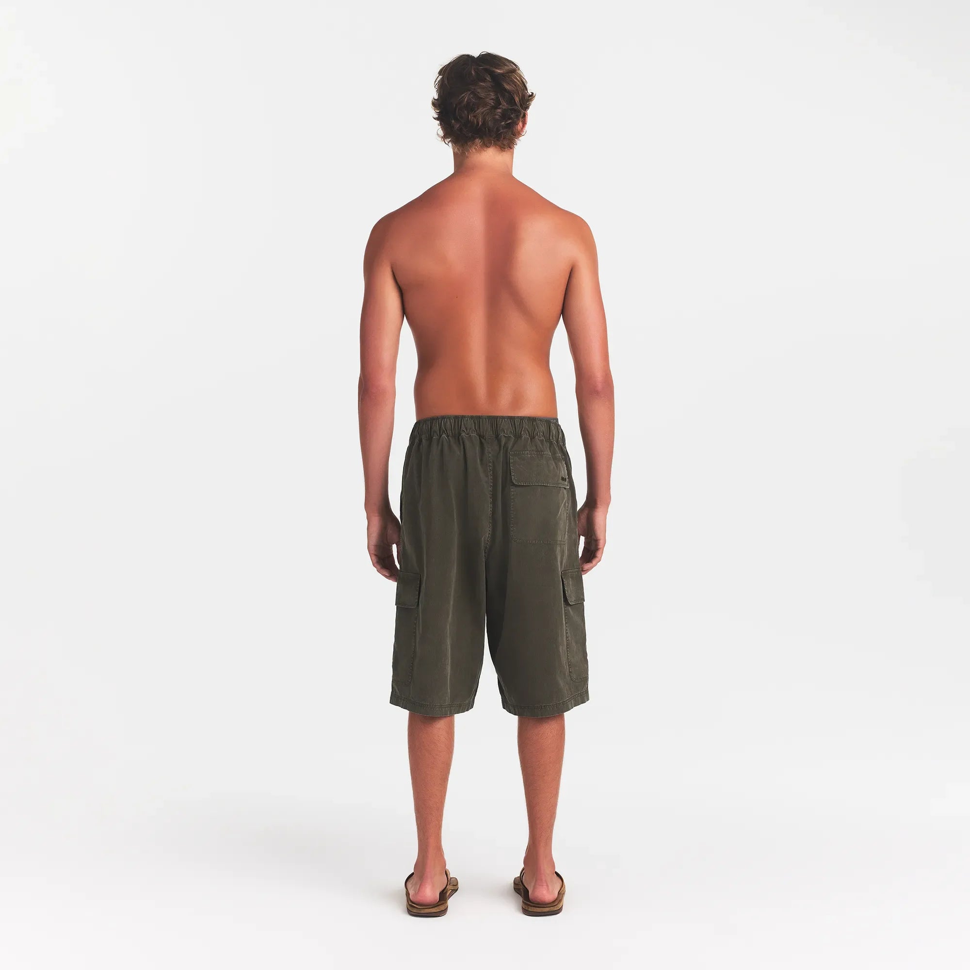 WOVEN MENS RELAXED CARGO SHORT | JUNGLE