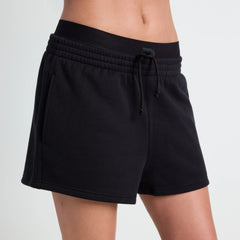 COTTON FLEECE DOUBLE WAISTBAND SHORT | ONYX