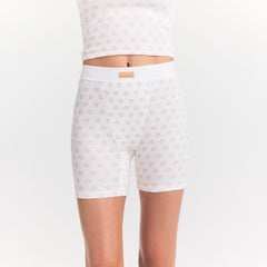 COTTON RIB BOXER | OCHRE HORSESHOE PRINT