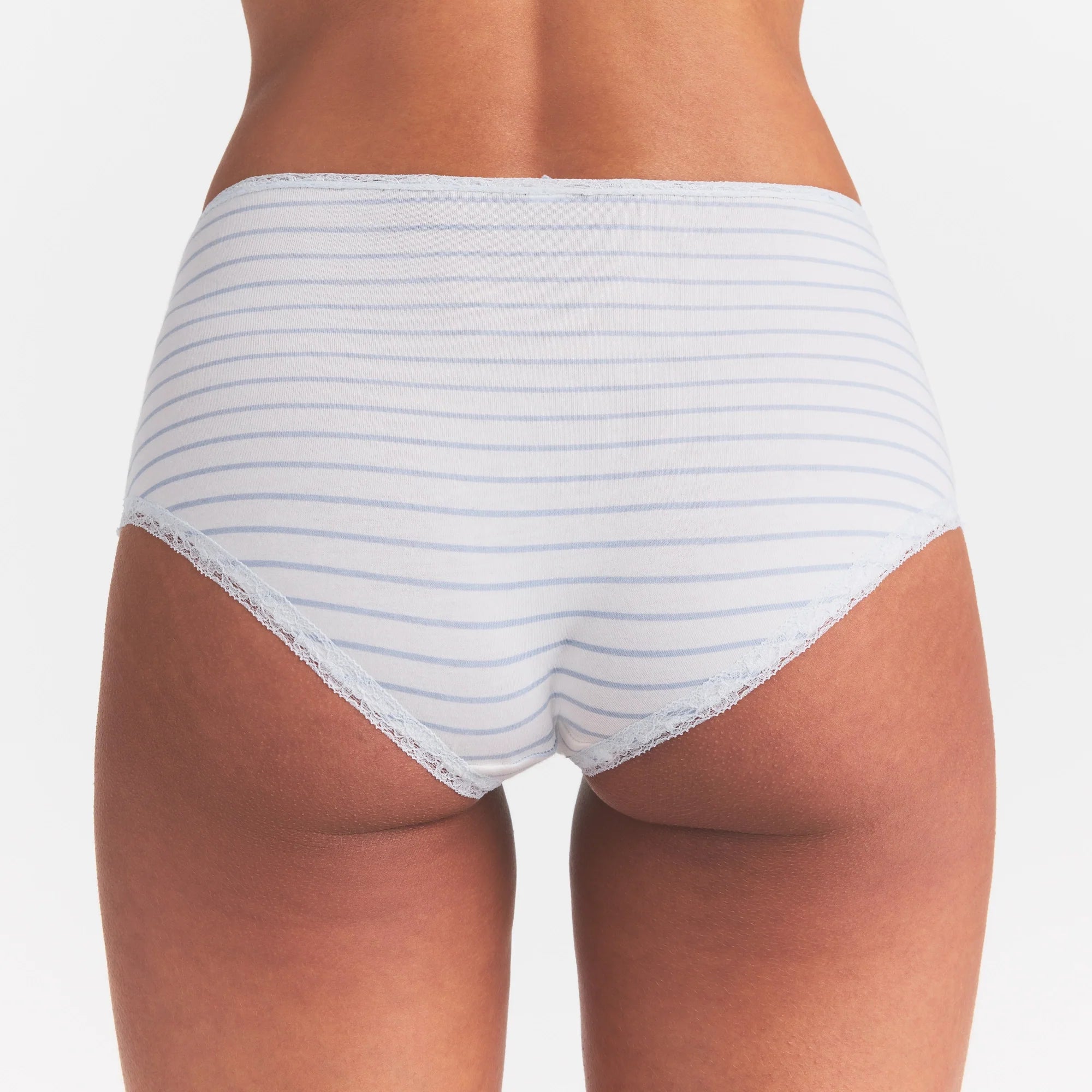 LIGHTWEIGHT COTTON LACE BOY SHORT | AIRSPACE LAGUNA STRIPE