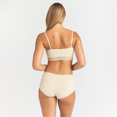 LIGHTWEIGHT COTTON LACE BOY SHORT | BUTTER TONAL