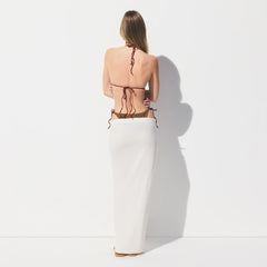 SWIM COVER-UPS COTTON TIE SARONG | EGRET