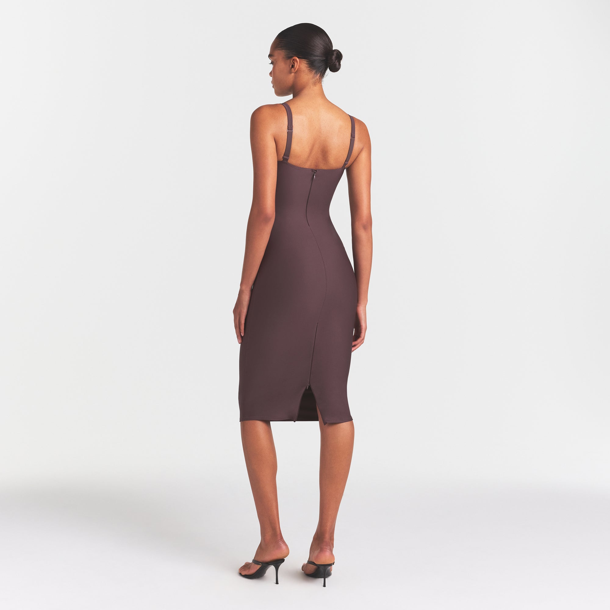 SKIMS BODY MIDI DRESS | RAISIN