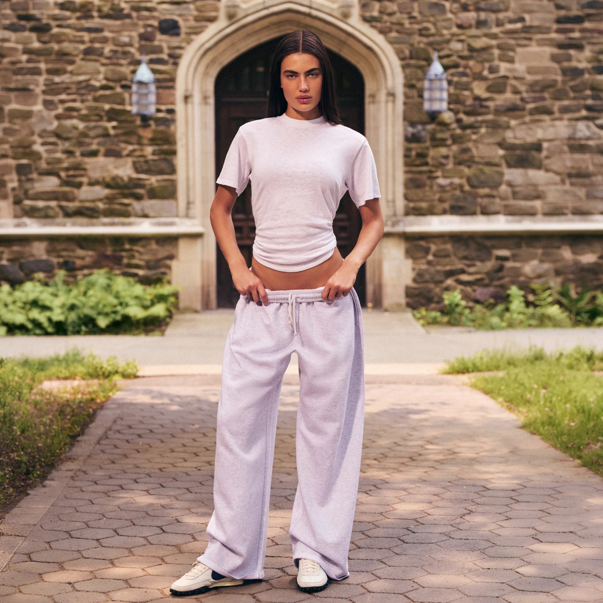 WORN IN JERSEY KNOT BACK T-SHIRT | SNOW