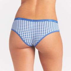 LIGHTWEIGHT COTTON LOGO PICOT HIPSTER | ARCTIC GINGHAM