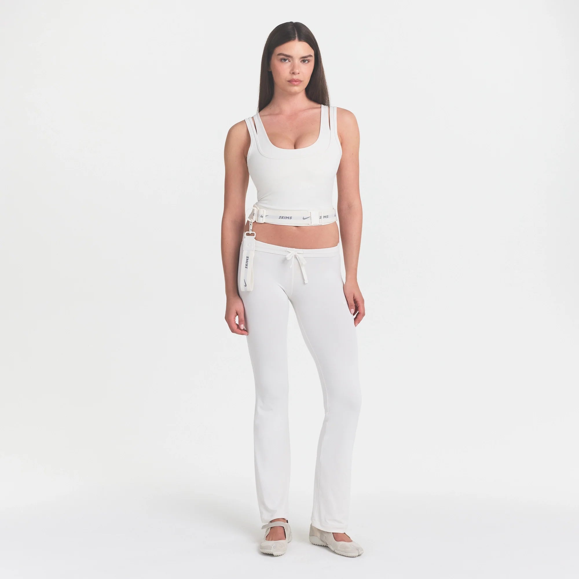 NikeSKIMS MATTE DOUBLE STRAP SCOOP TANK | IVORY