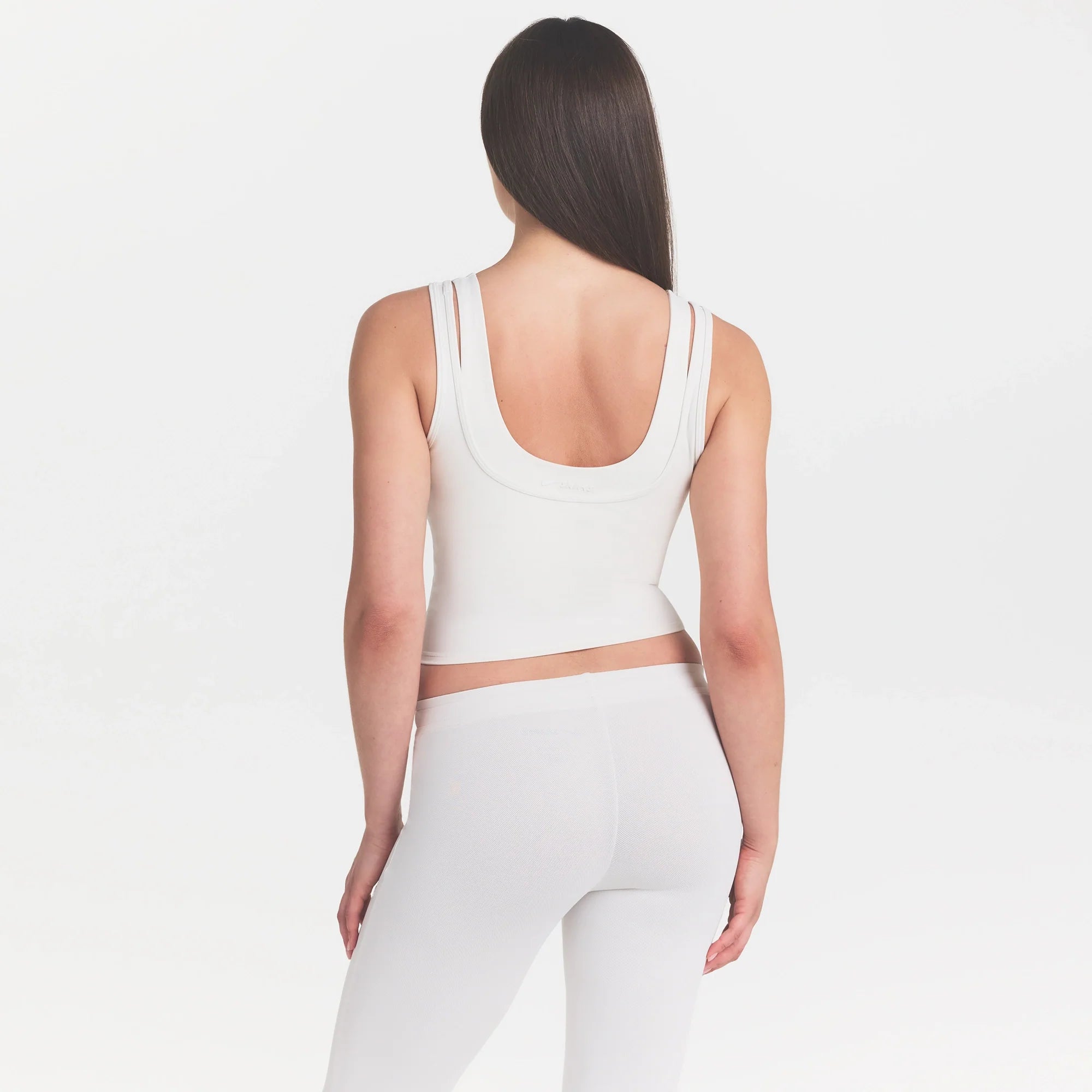 NikeSKIMS MATTE DOUBLE STRAP SCOOP TANK | IVORY