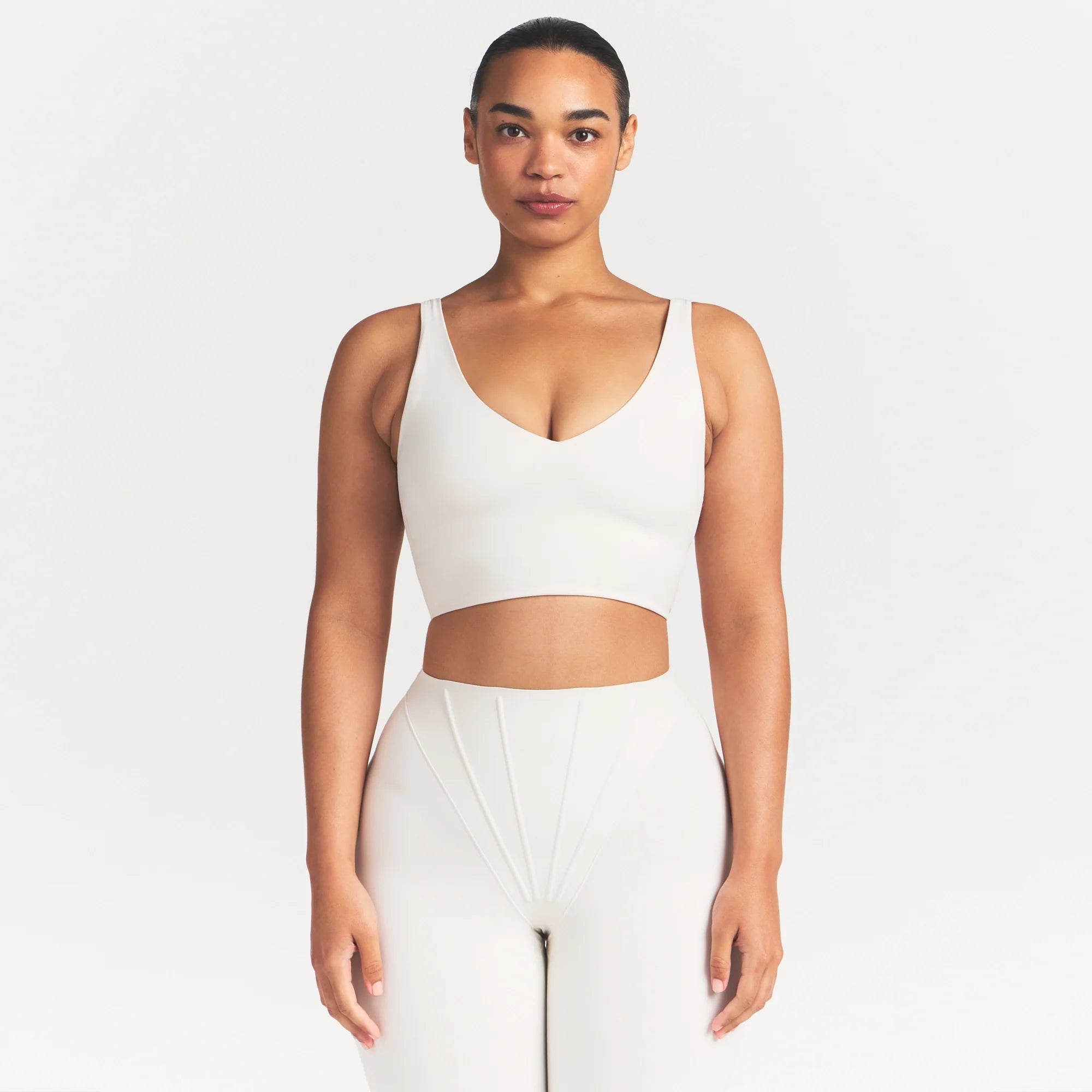 NikeSKIMS MATTE V-NECK BRA TOP | IVORY