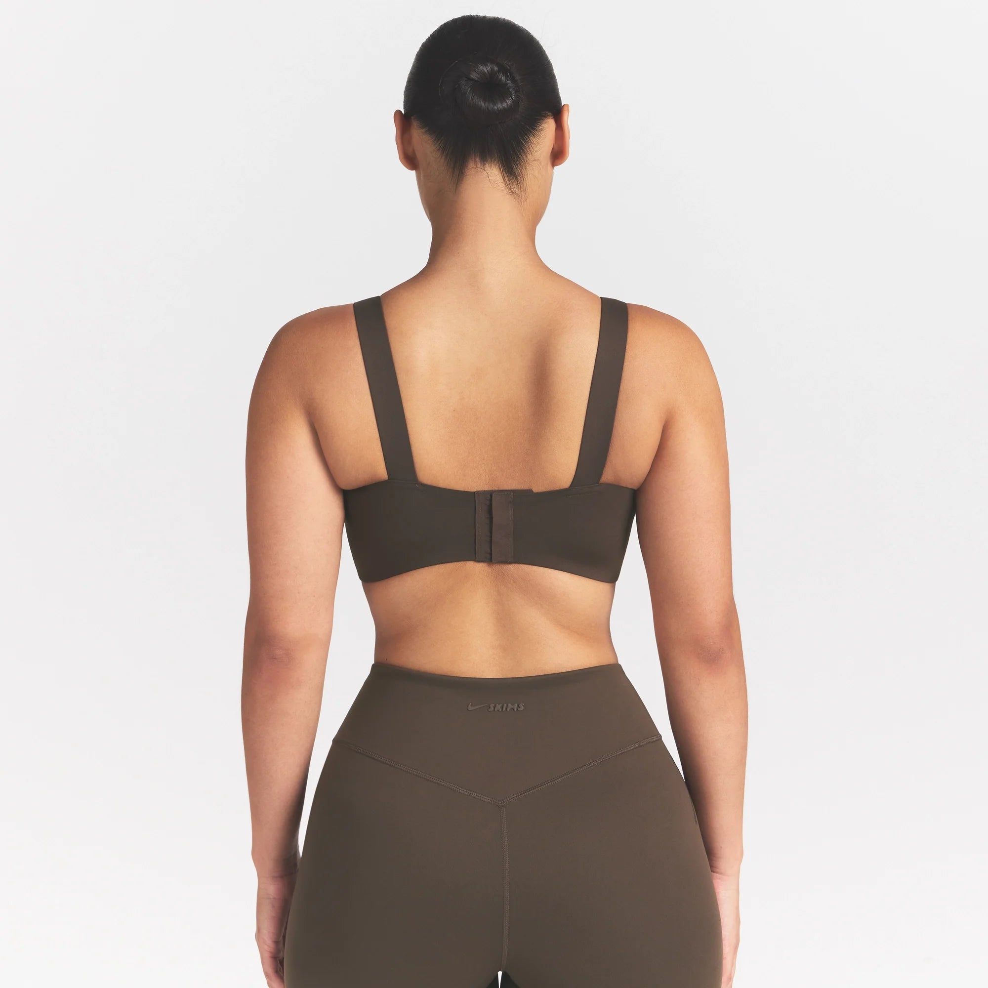 NikeSKIMS MATTE WIDE STRAP BRA | DARK SEPIA