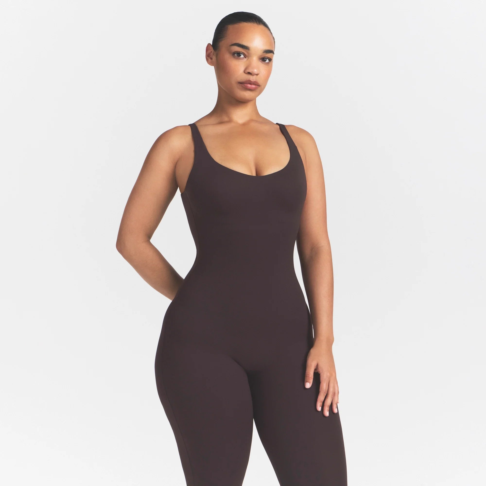 NikeSKIMS STUDIO STRETCH 29" ONE PIECE | DARK ROAST