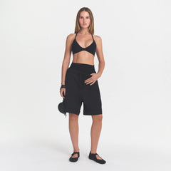 NikeSKIMS STUDIO STRETCH T-BACK TRIANGLE BRA | OBSIDIAN