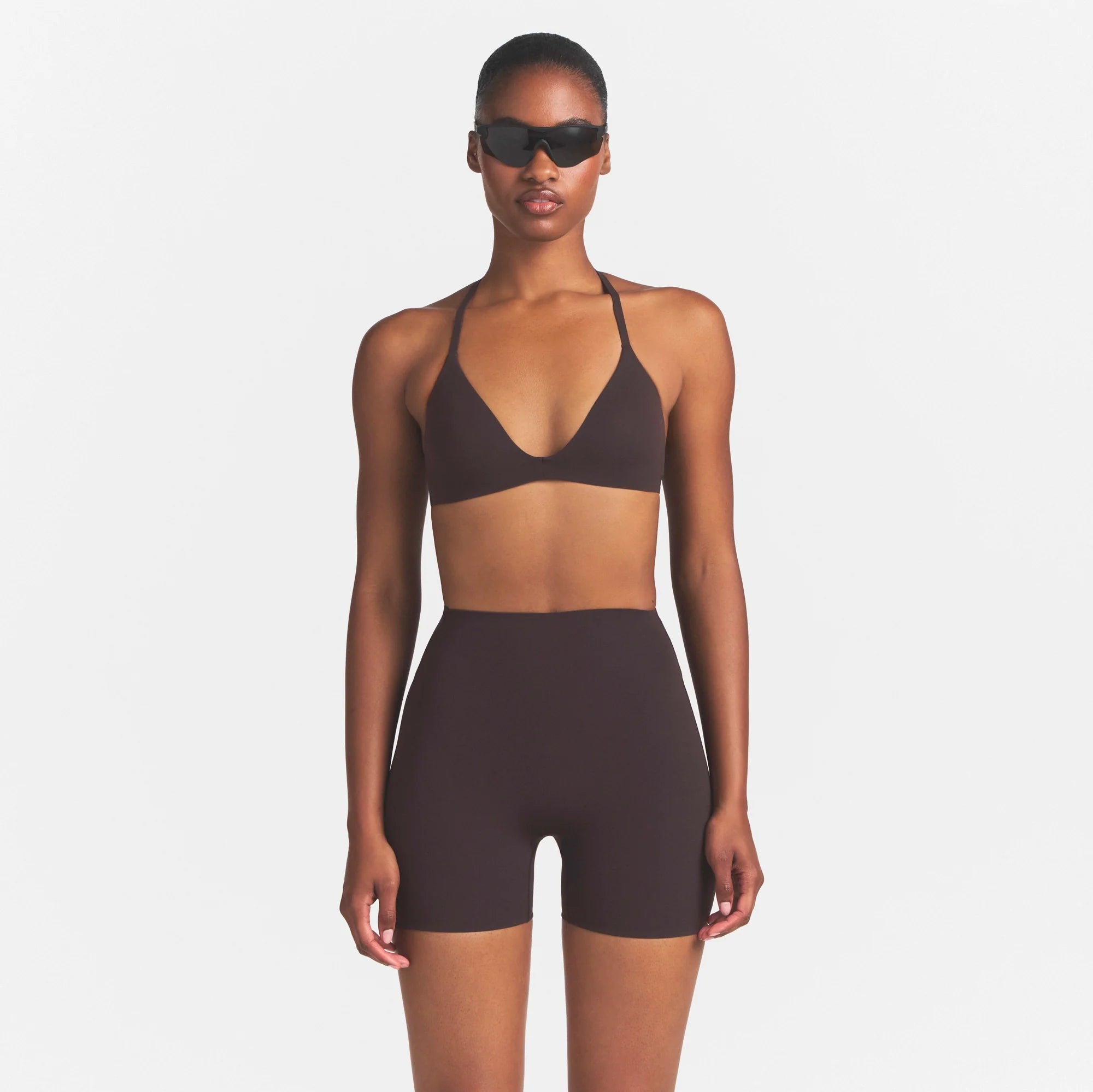 NikeSKIMS STUDIO STRETCH 5" BIKER SHORT | DARK ROAST