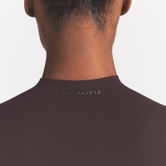 NikeSKIMS STUDIO STRETCH MOCK NECK BRA TOP | DARK ROAST