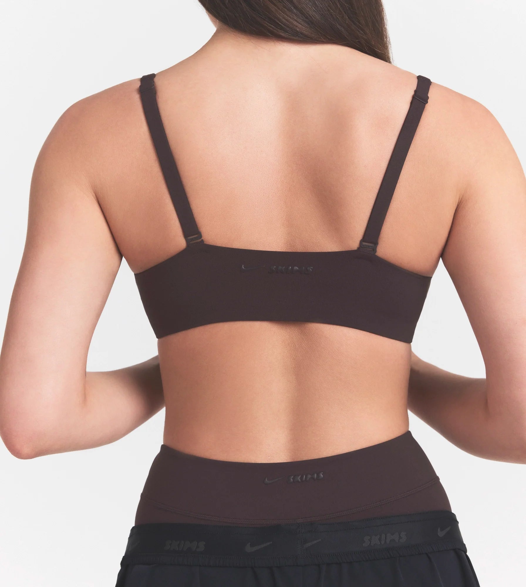 NikeSKIMS STUDIO STRETCH SEAM FRONT MICRO BRA | DARK ROAST