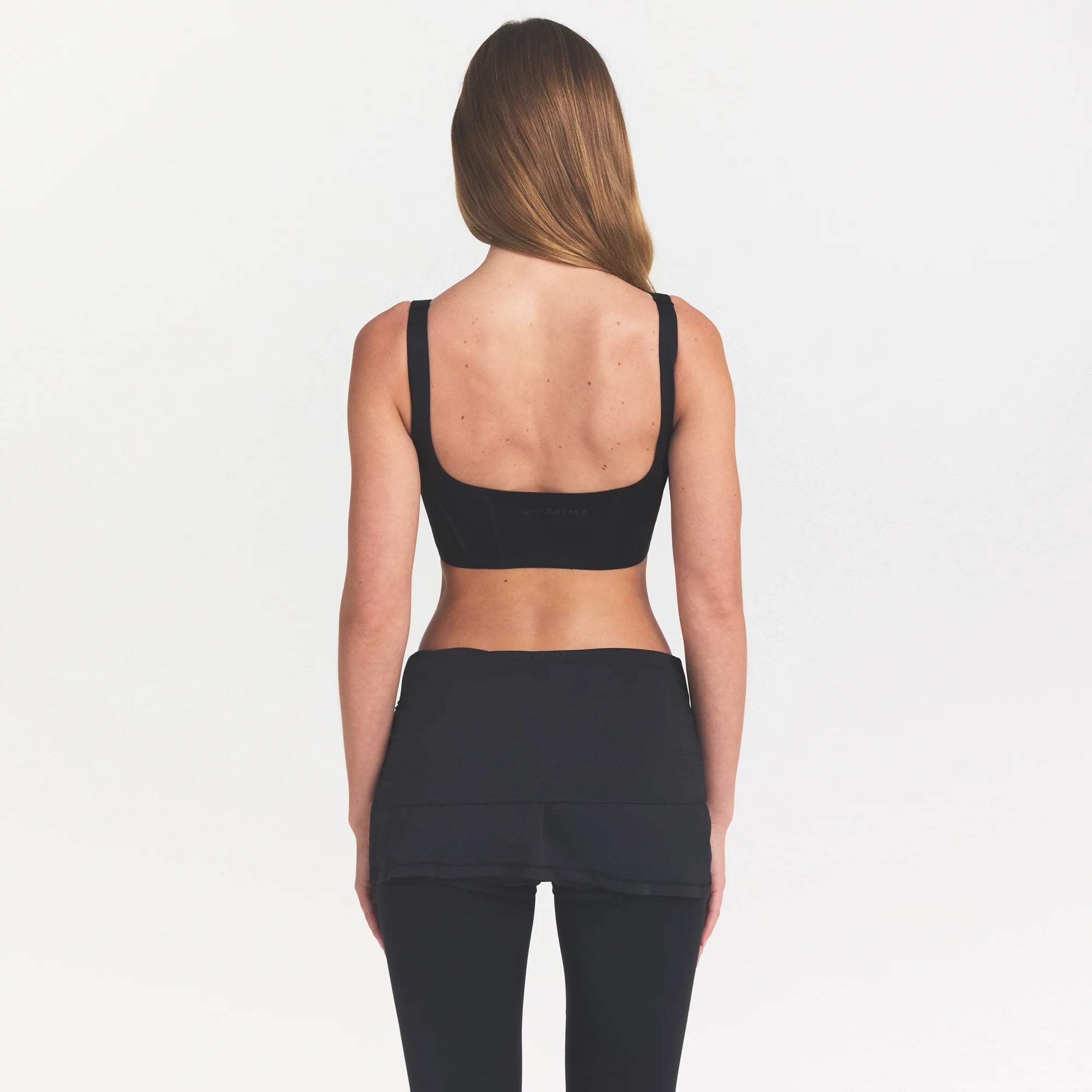 NikeSKIMS MATTE LONGLINE CORSET BRA | OBSIDIAN