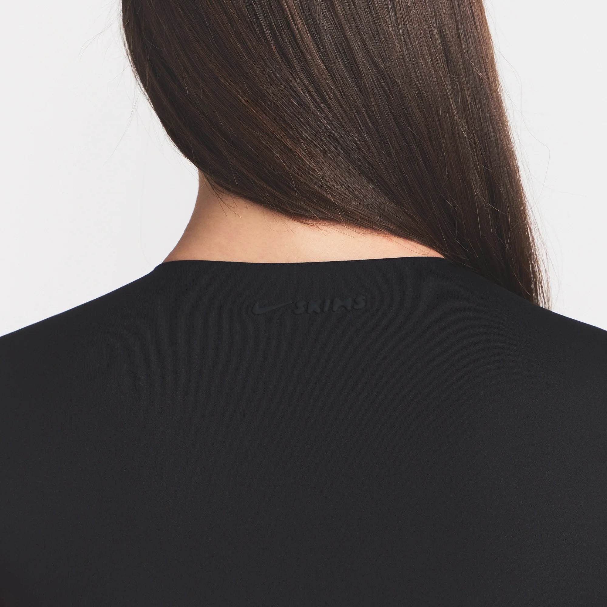 NikeSKIMS MATTE CROPPED CORSET T-SHIRT | OBSIDIAN