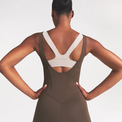 NikeSKIMS MATTE CORSET 29" ONE PIECE | DARK SEPIA