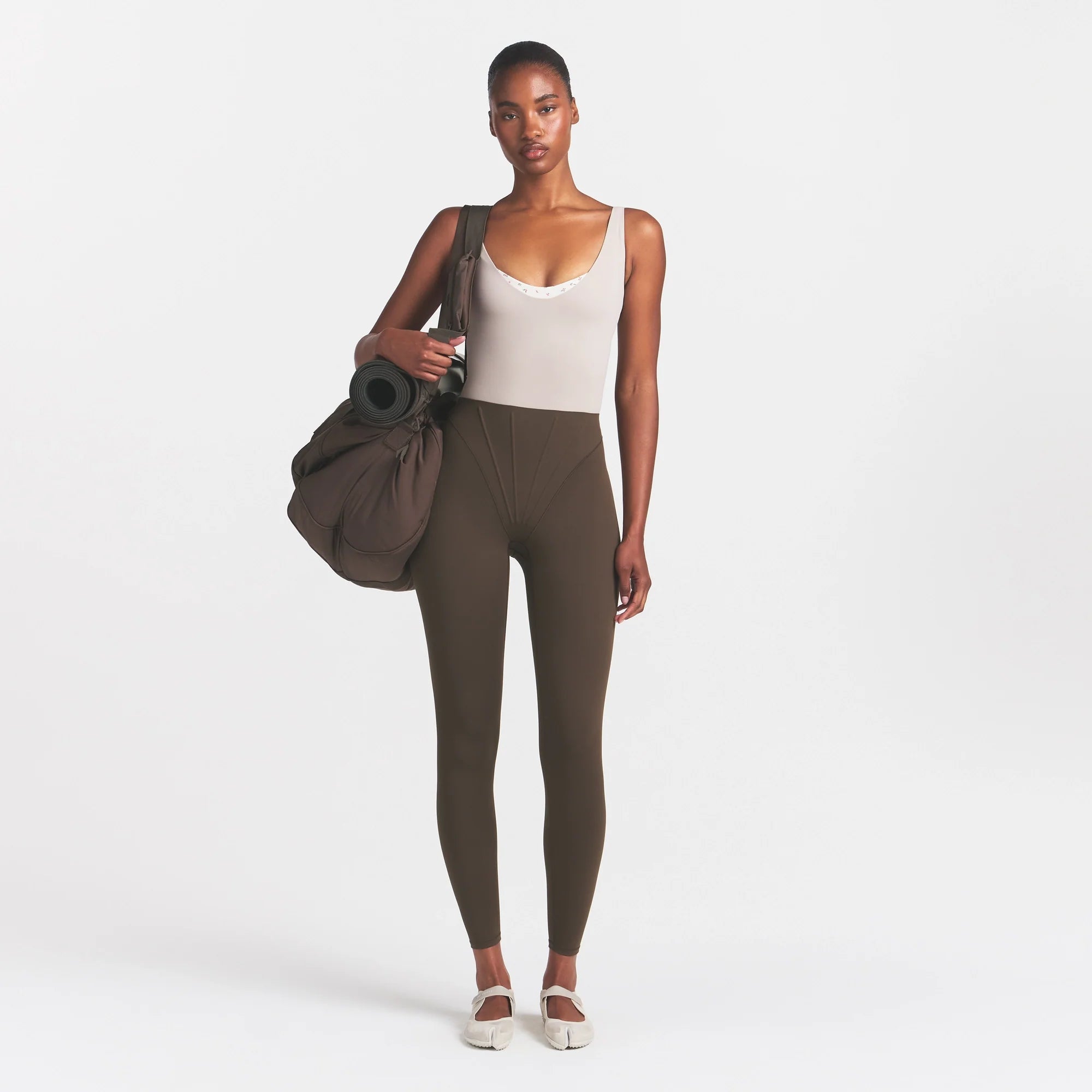 NikeSKIMS MATTE CORSET 26" LEGGING | DARK SEPIA