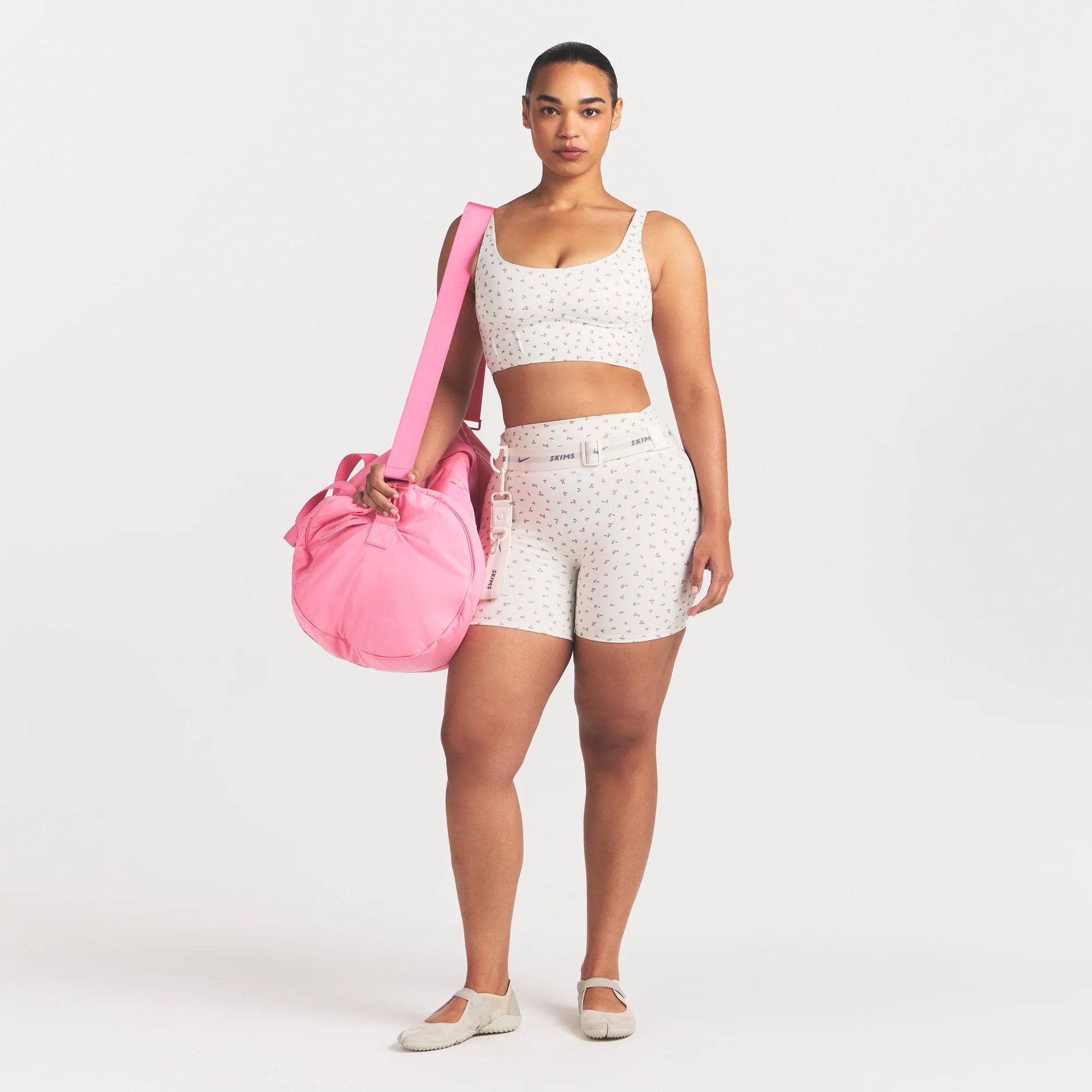 NikeSKIMS MATTE LONGLINE CORSET BRA | DITSY FLORAL PRINT