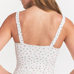 NikeSKIMS MATTE SQUARE NECK TANK | DITSY FLORAL PRINT